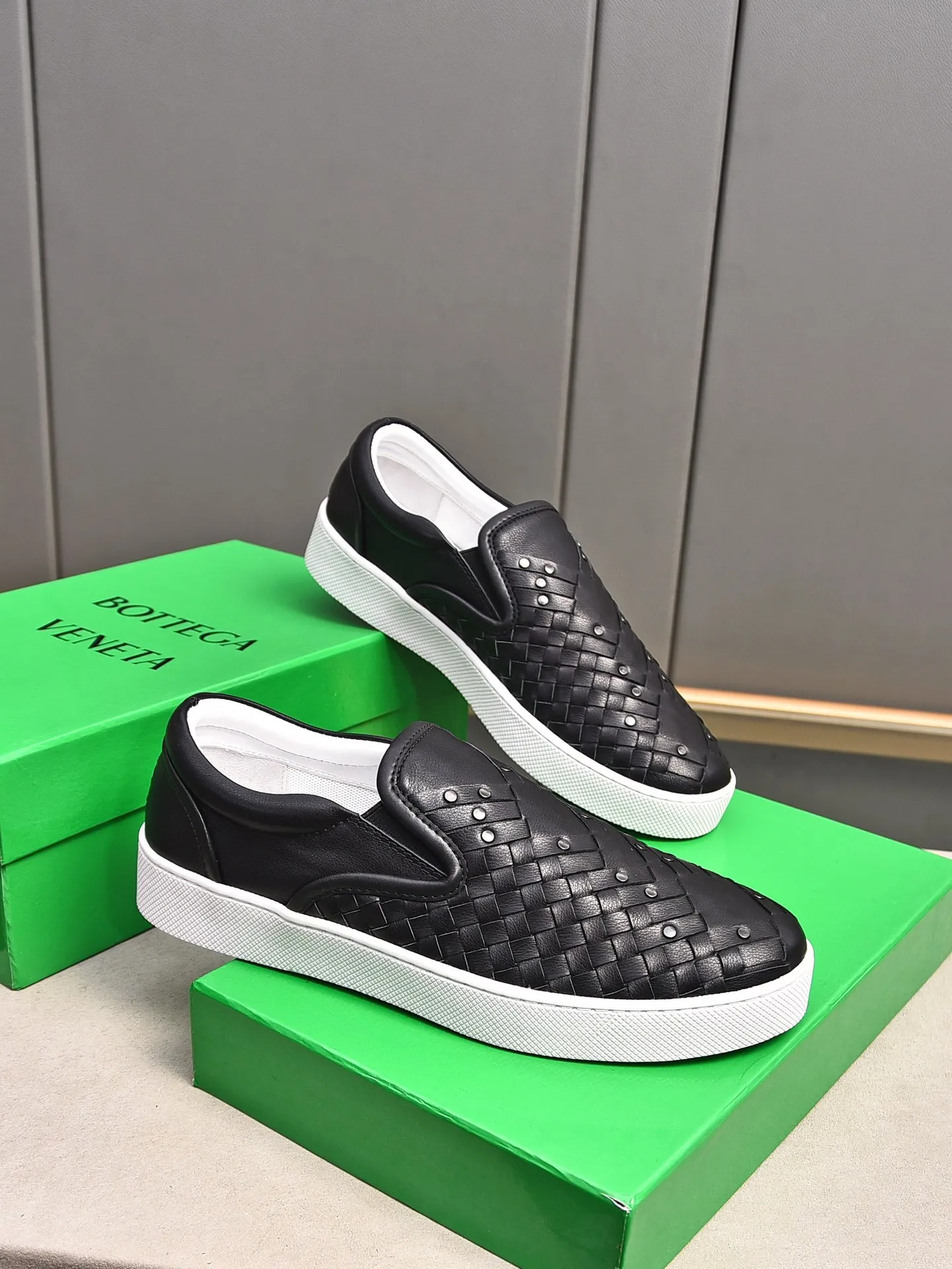 Men's Men's Shoes💰520 [Hot Diamond Sleeves Series] BOTTEG* VENET* - high-end boutique Size: 38-44 (45 customized) BV new product, first-layer cowhide artificially woven classic style harmoniously blends with contemporary fashion temperament, rubber soles are light and flexible, water-dyed sheepskin pads! [Taobao, Tmall, and live streaming are the first choices]